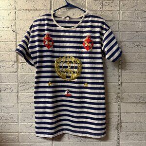 Afiva Designs Nautical Sailor Stripe Tee One Size USA Vintage Atlantic Club